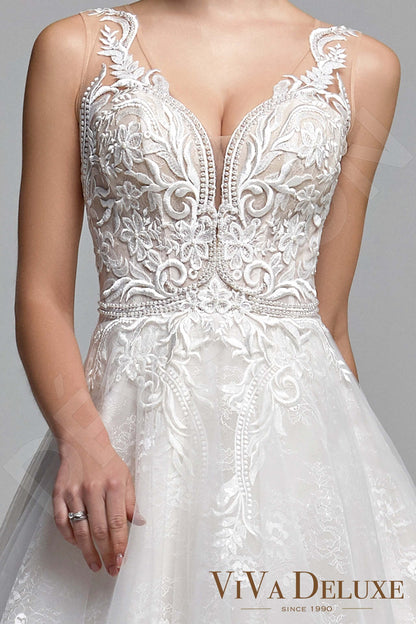Silvi Full back A-line Sleeveless Wedding Dress 5