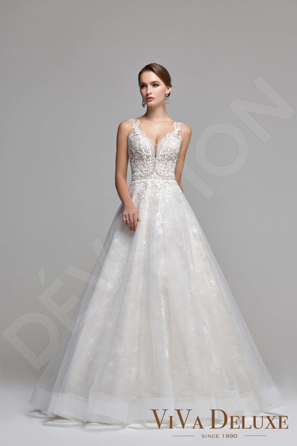 Silvi Full back A-line Sleeveless Wedding Dress 7