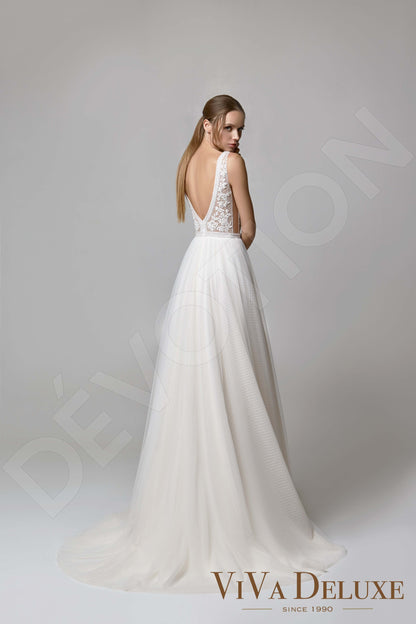 Selenita Open back A-line Sleeveless Wedding Dress Back