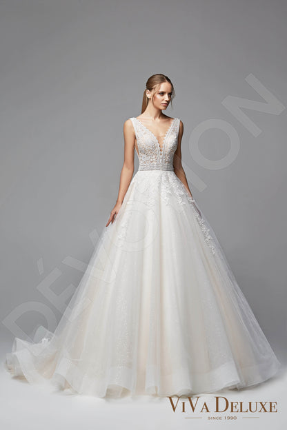 Reginea Open back A-line Sleeveless Wedding Dress 8