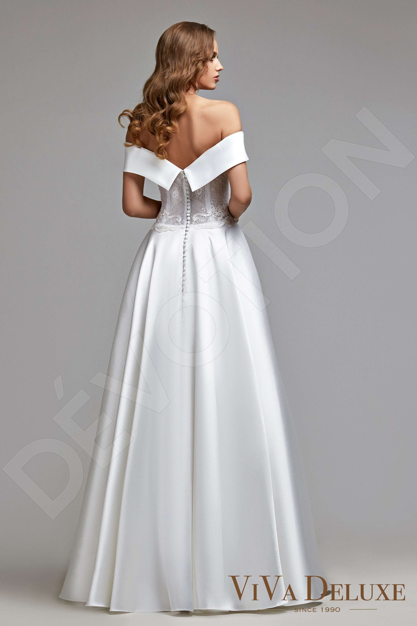 Petra Open back A-line Sleeveless Wedding Dress Back