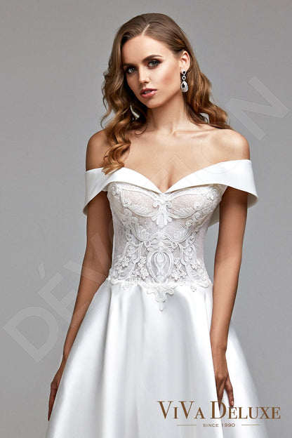 Petra Open back A-line Sleeveless Wedding Dress 2