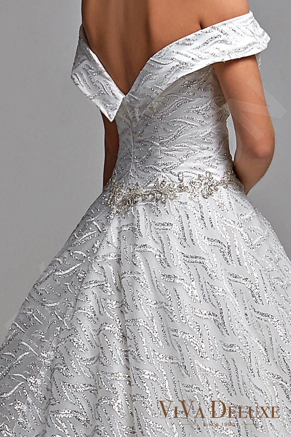 Perla Open back Princess/Ball Gown Sleeveless Wedding Dress 5