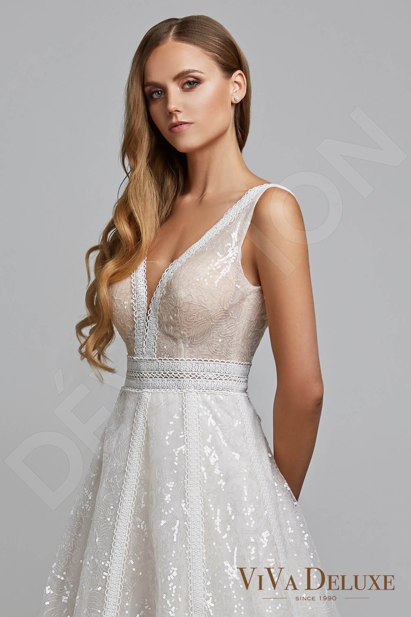 Nikoletina Open back A-line Sleeveless Wedding Dress 2