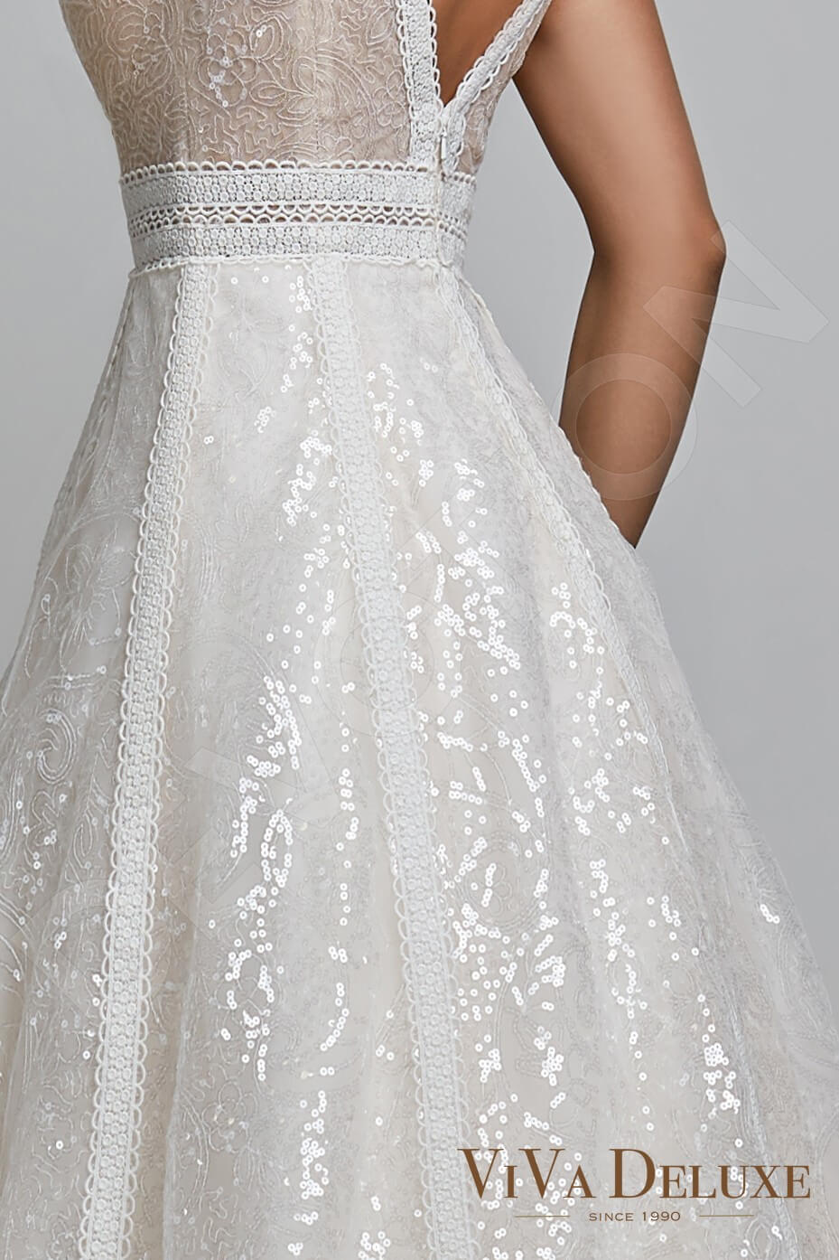 Nikoletina Open back A-line Sleeveless Wedding Dress 7