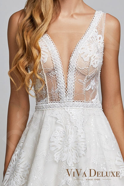 Lilo Open back A-line Sleeveless Wedding Dress 4