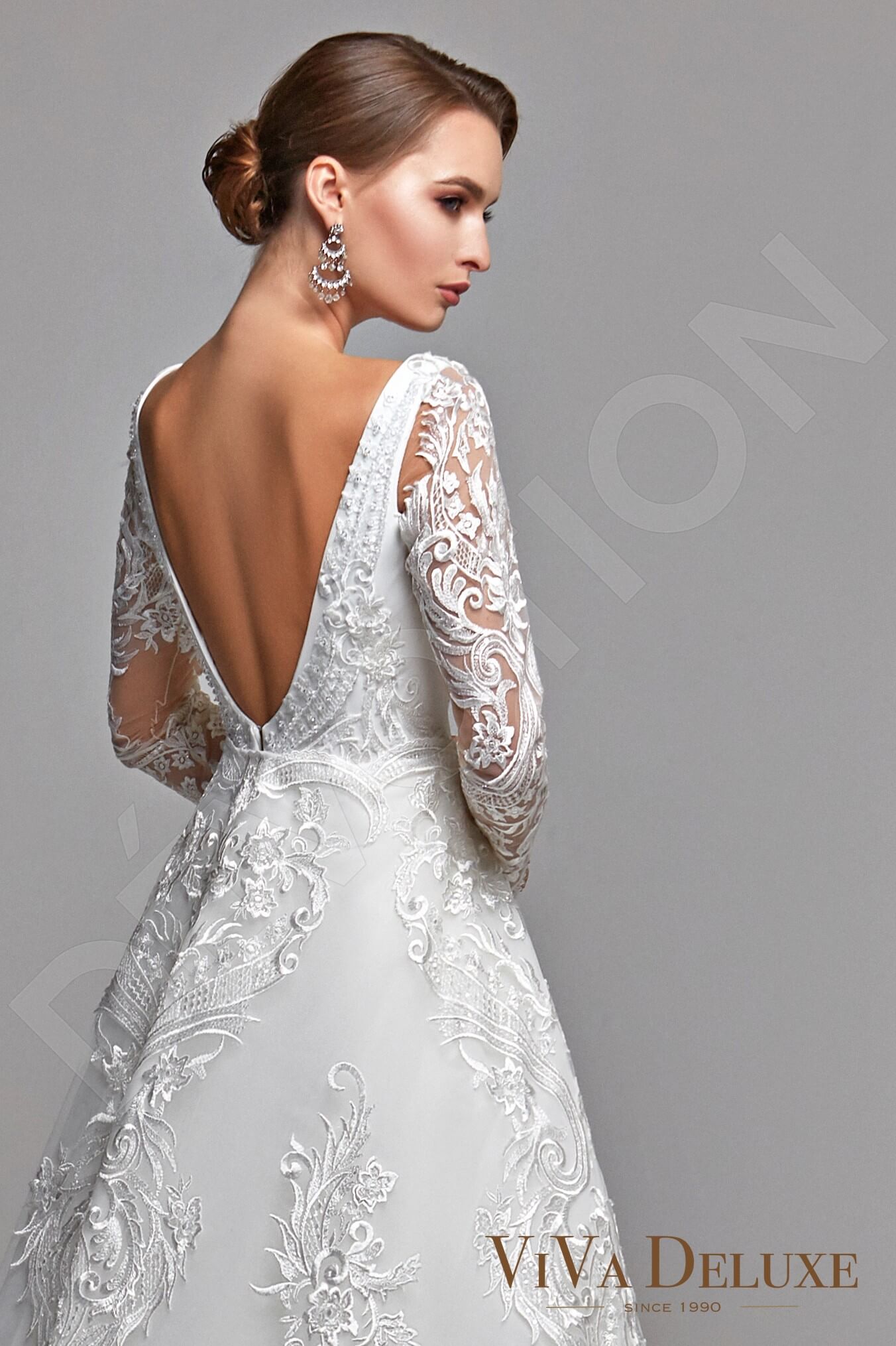 Maya Open back A-line Long sleeve Wedding Dress 4