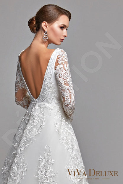 Maya Open back A-line Long sleeve Wedding Dress 4