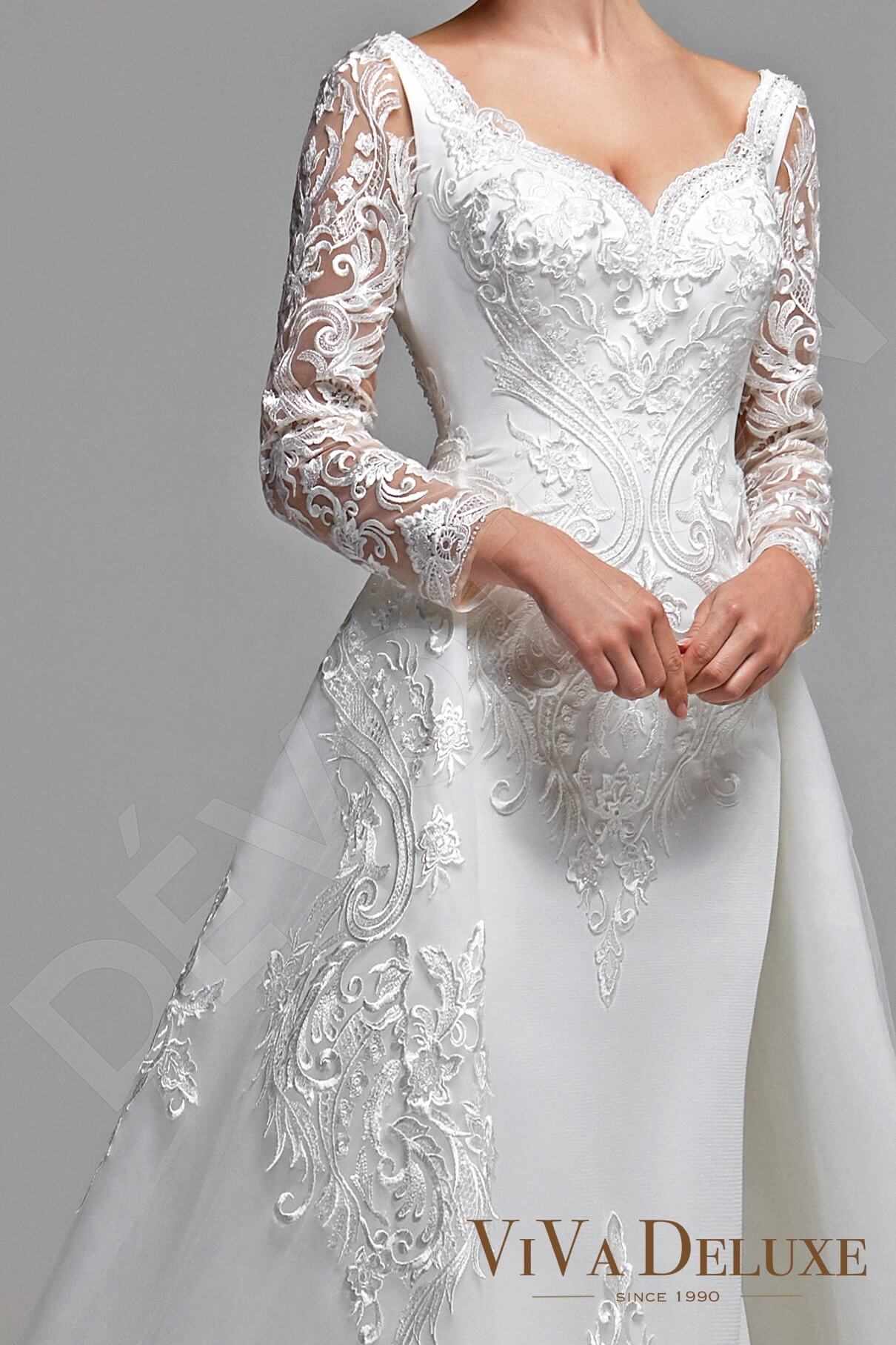 Maya Open back A-line Long sleeve Wedding Dress 6