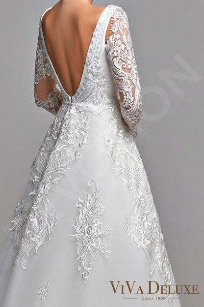 Maya Open back A-line Long sleeve Wedding Dress 7