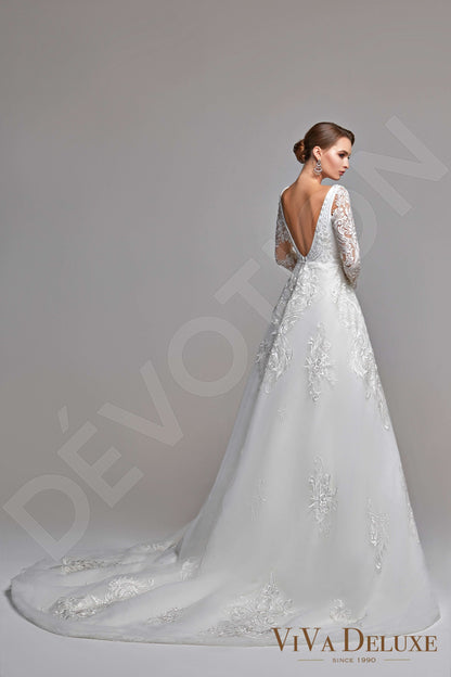 Maya Open back A-line Long sleeve Wedding Dress 10
