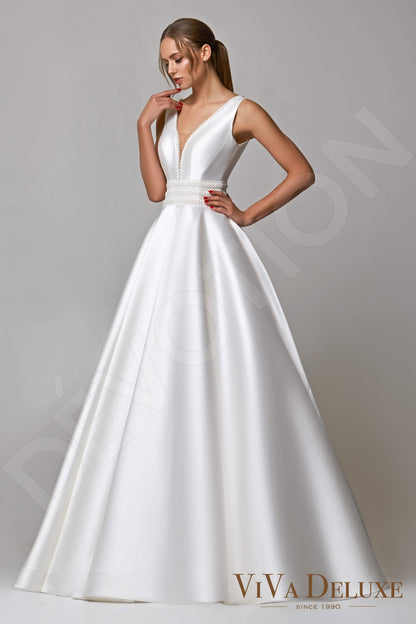 Liora Open back Princess/Ball Gown Sleeveless Wedding Dress Front
