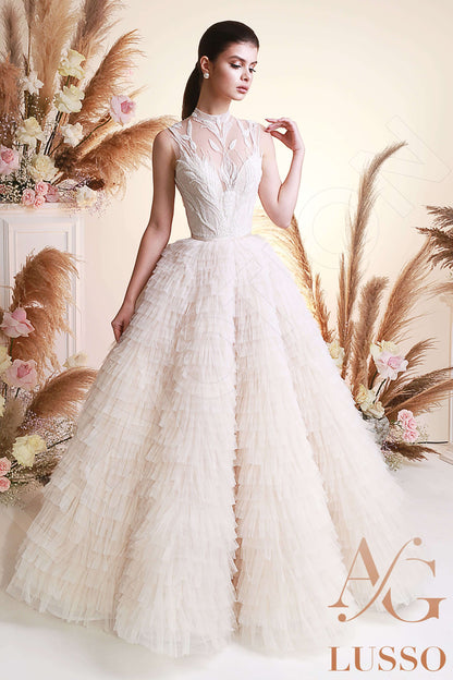 Kamari Full back Princess/Ball Gown Sleeveless Wedding Dress Front