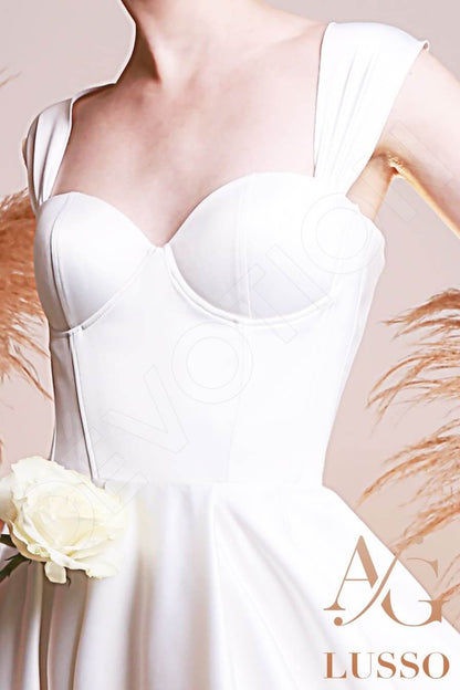 Leena A-line Sleeveless Open back Wedding Dress 5