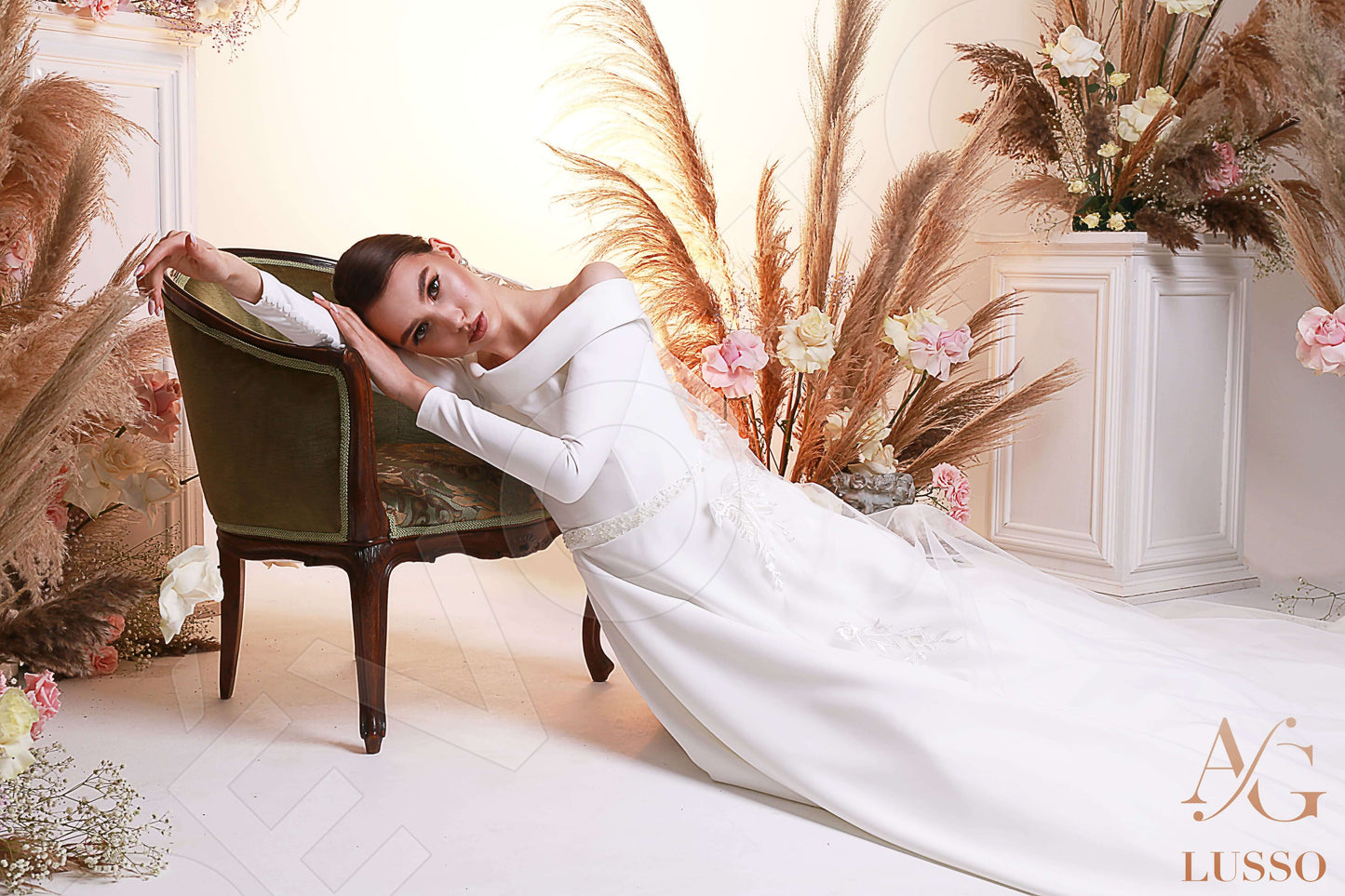 Malani Full back A-line Long sleeve Wedding Dress 8