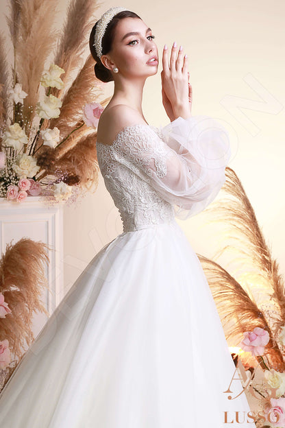 Molinia Open back A-line Long sleeve Wedding Dress 6