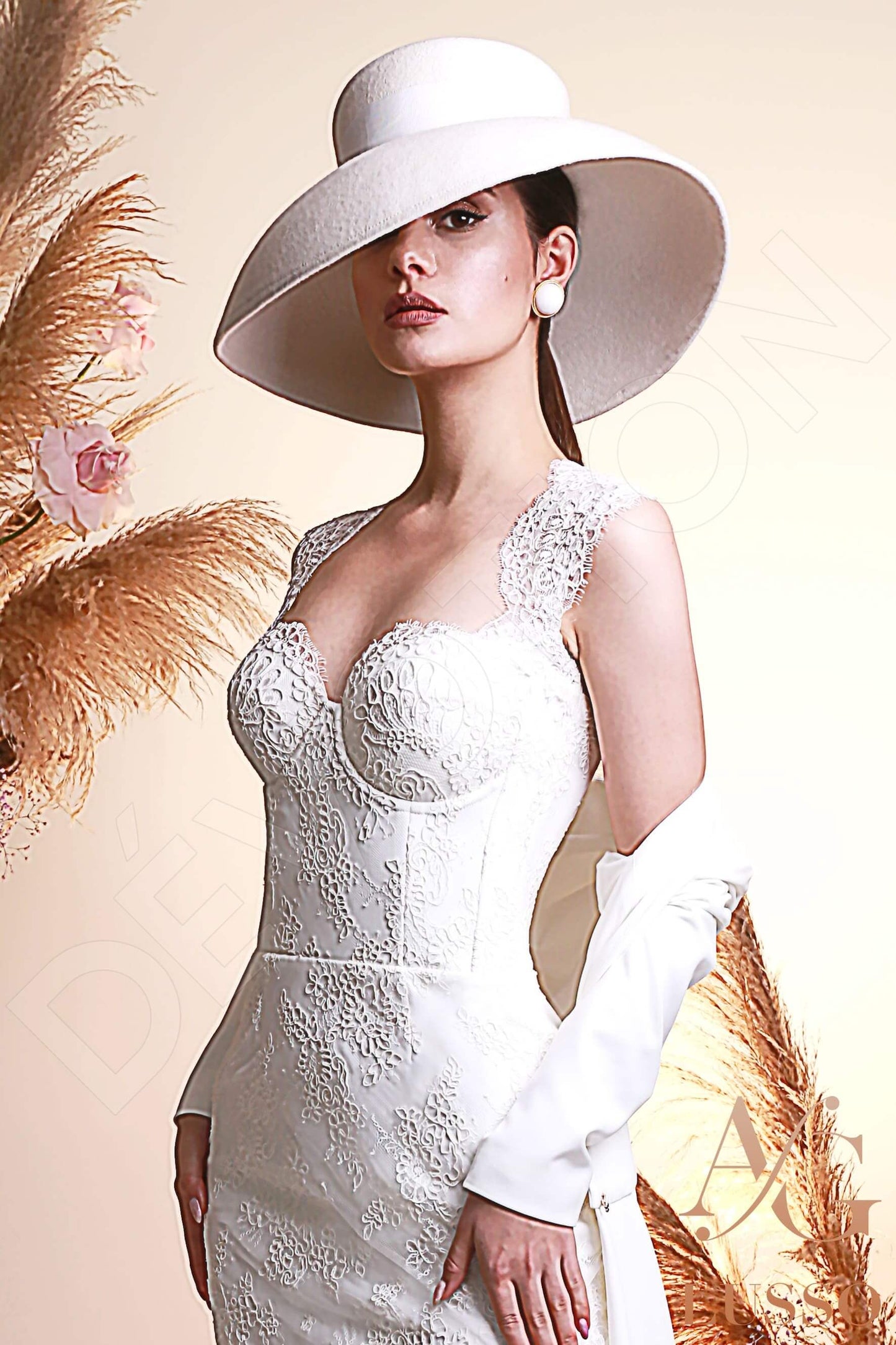 Reese Full back Sheath/Column Long sleeve Wedding Dress 3