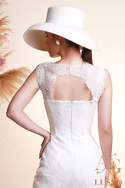 Reese Full back Sheath/Column Long sleeve Wedding Dress 4