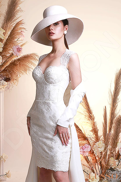 Reese Full back Sheath/Column Long sleeve Wedding Dress 7