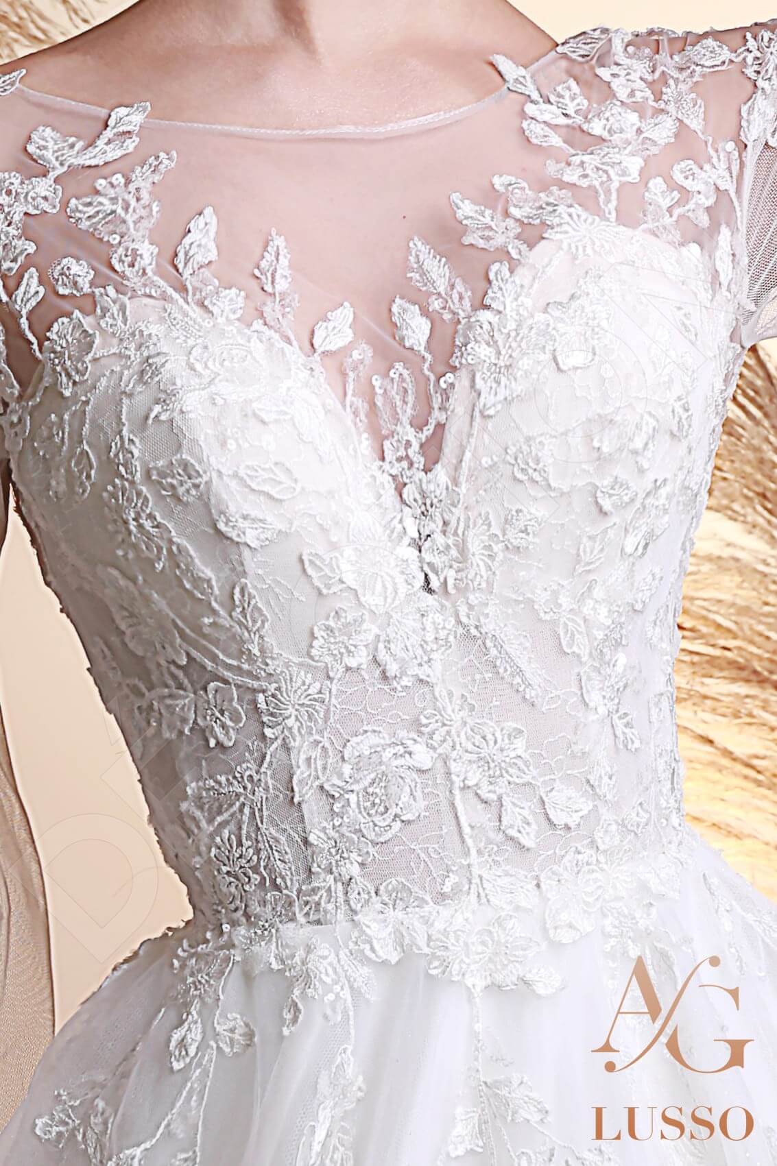 Suri Open back A-line Long sleeve Wedding Dress 6