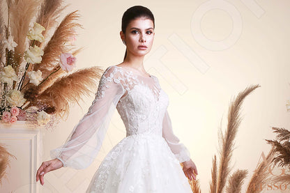 Suri Open back A-line Long sleeve Wedding Dress 8