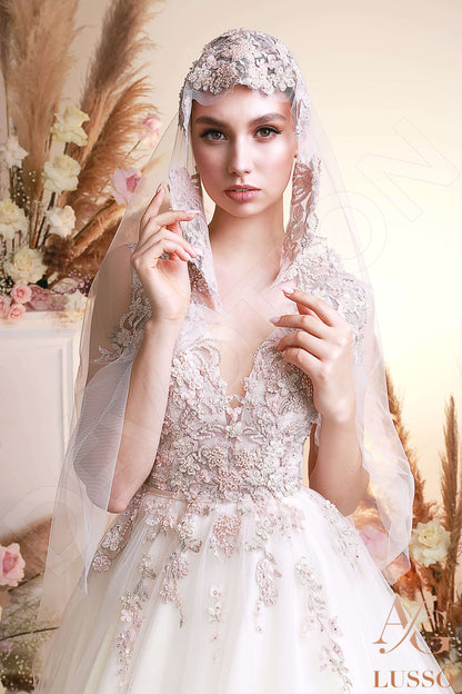 Seona Open back A-line Sleeveless Wedding Dress 2