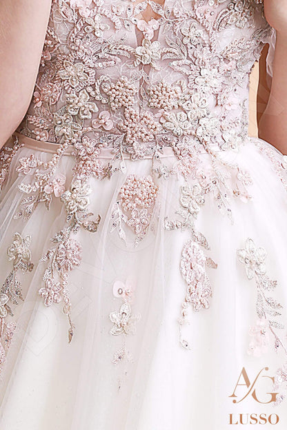 Seona Open back A-line Sleeveless Wedding Dress 7