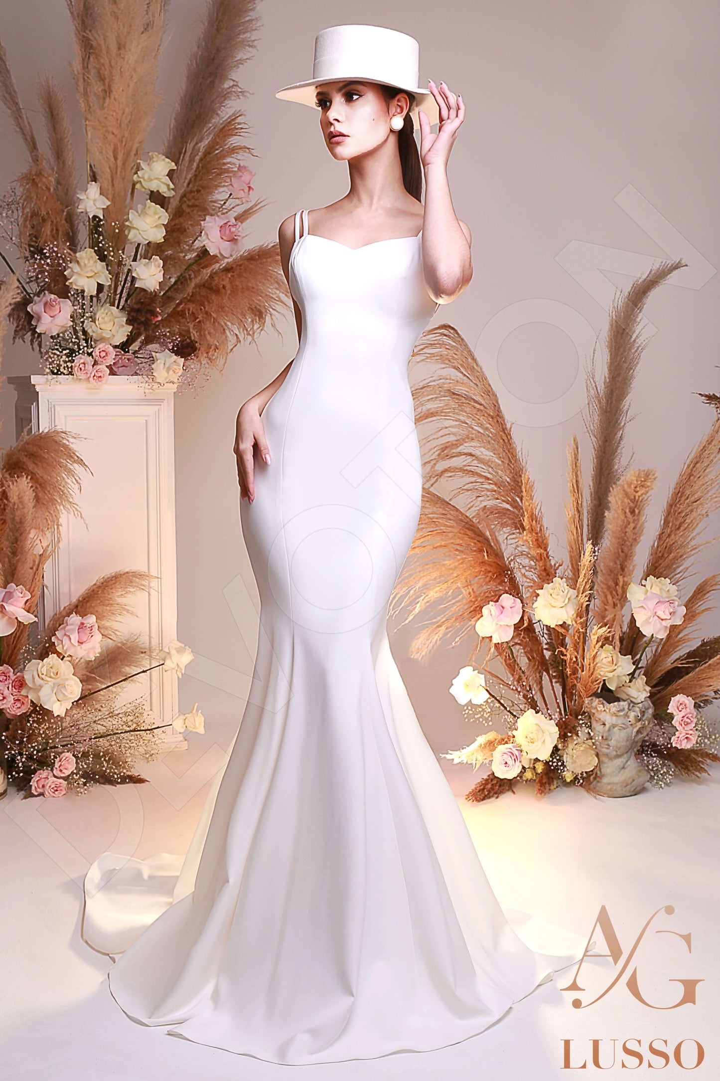 Thada Open back Trumpet/Mermaid Sleeveless Wedding Dress 2