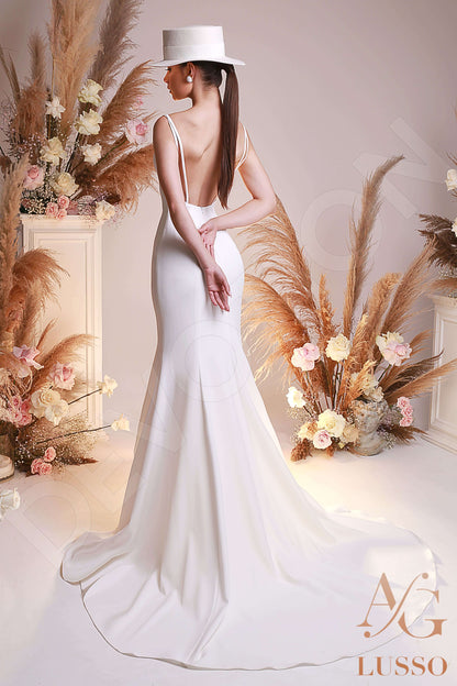 Thada Open back Trumpet/Mermaid Sleeveless Wedding Dress 3