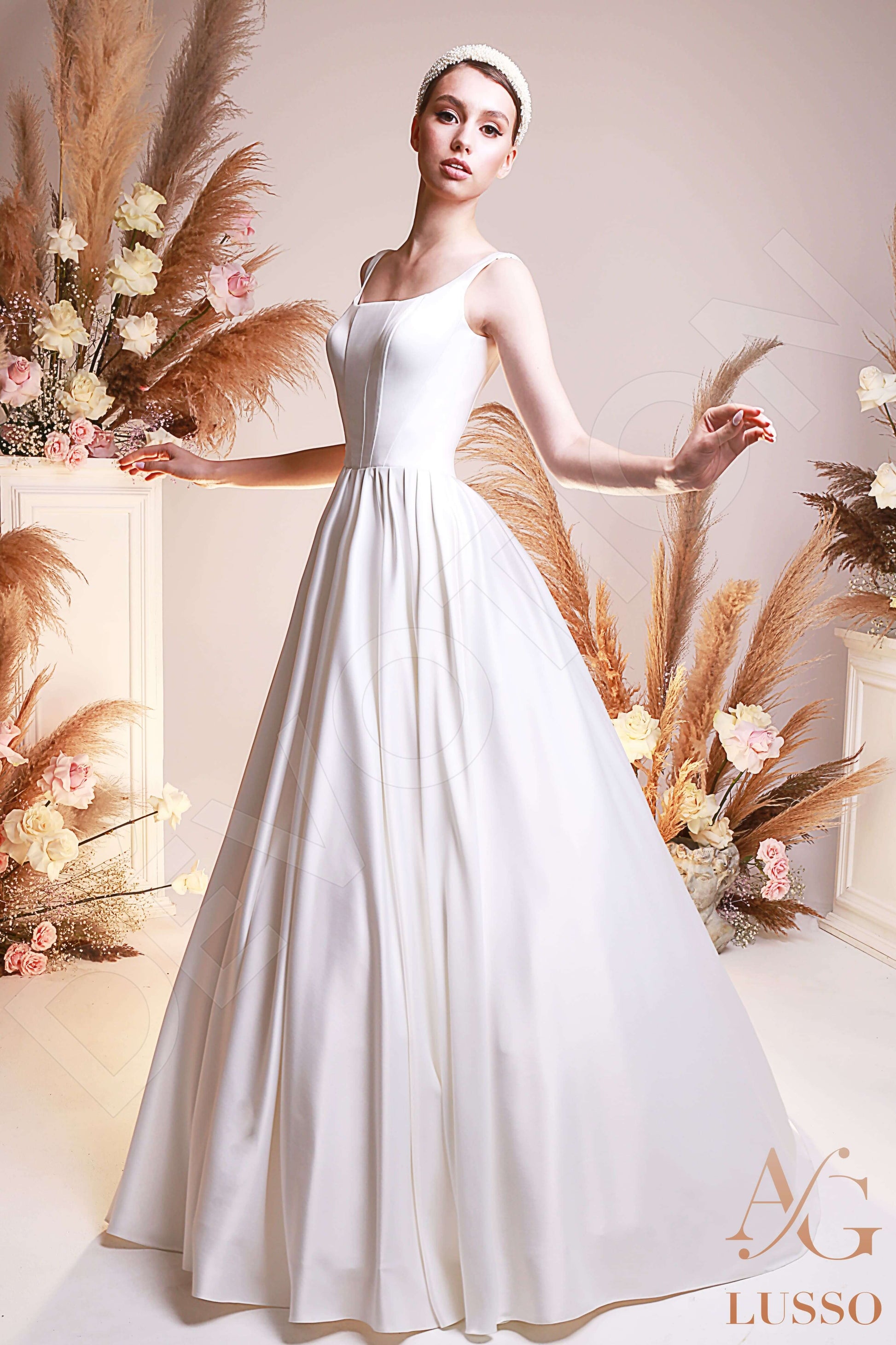 Vidalia A-line Scoop Lightivory Wedding dress