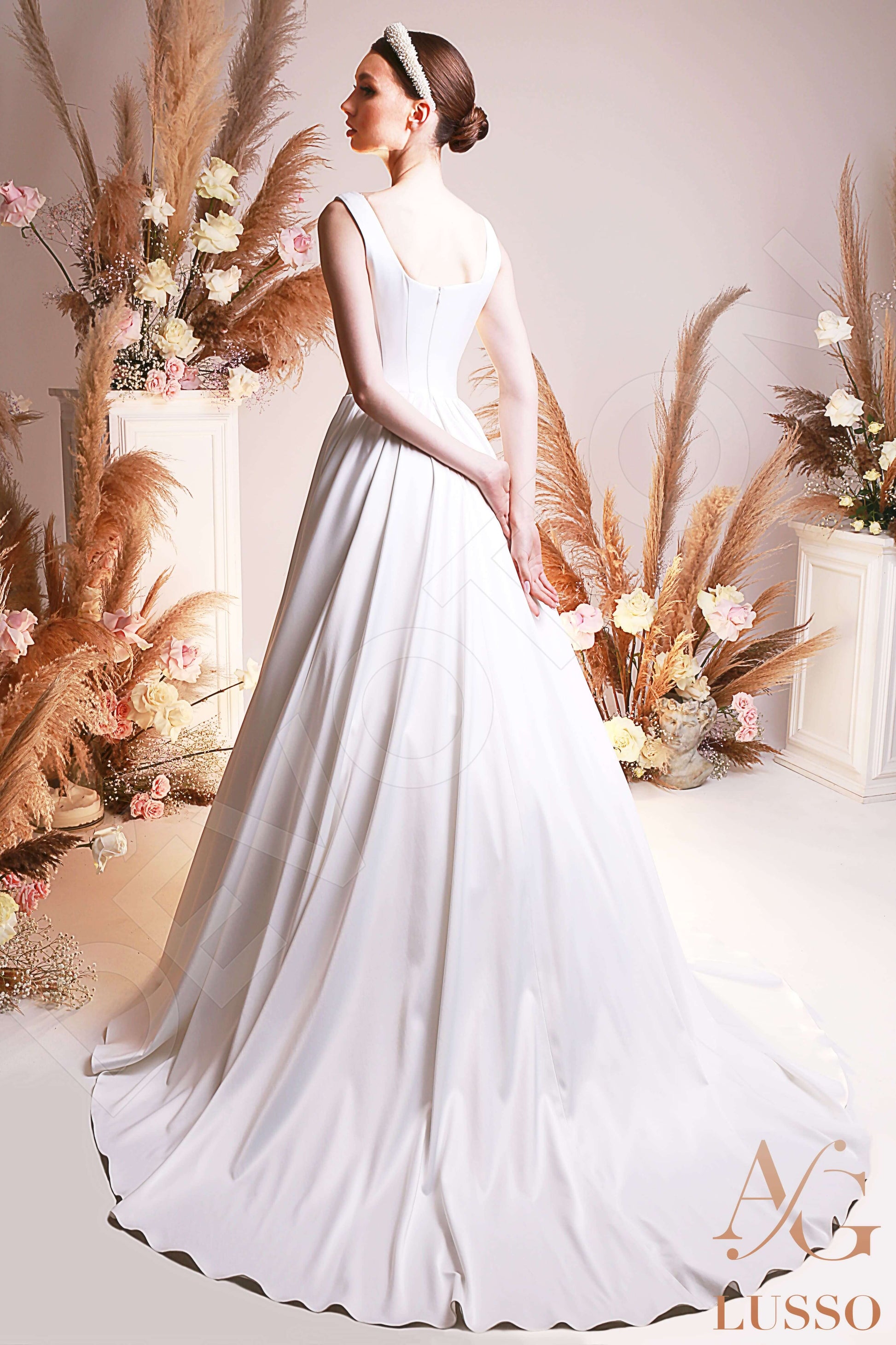 Vidalia A-line Scoop Lightivory Wedding dress