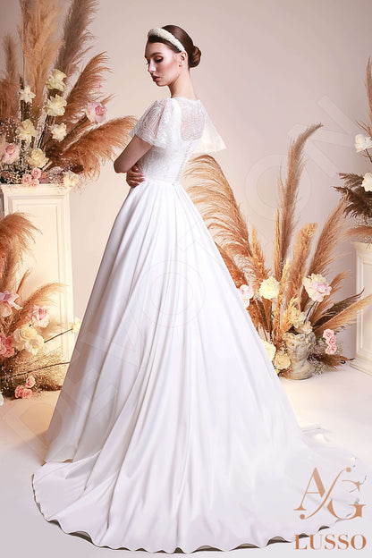 Vidalia Open back A-line Sleeveless Wedding Dress Back