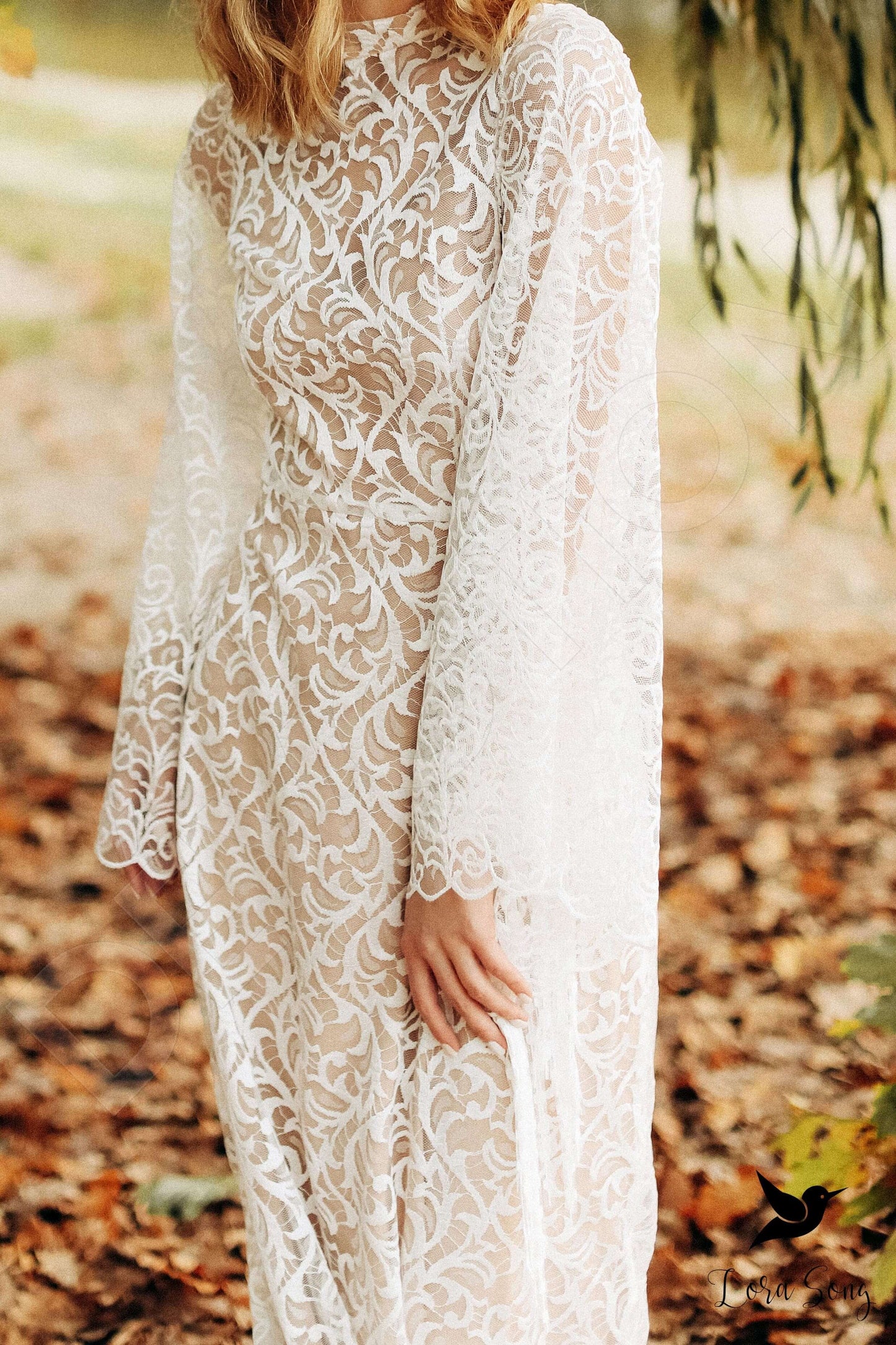 Dasia Open back A-line Long sleeve Wedding Dress 6