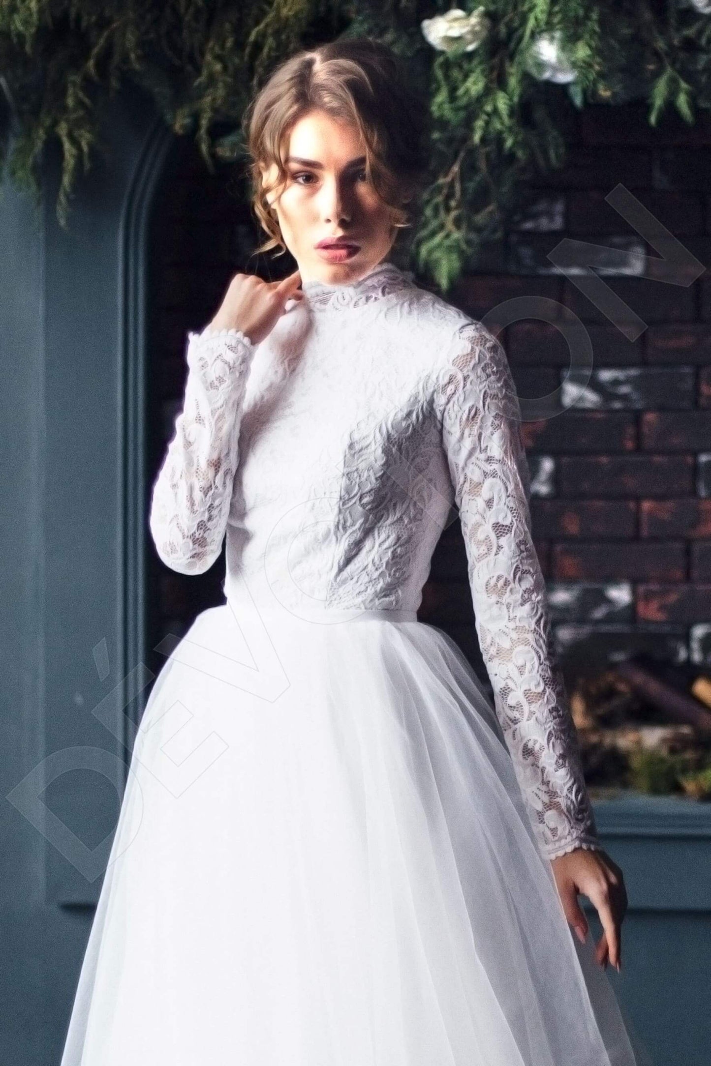 Callie Full back A-line Long sleeve Wedding Dress 6