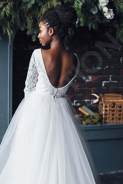 Jacklyn Open back A-line Long sleeve Wedding Dress 6