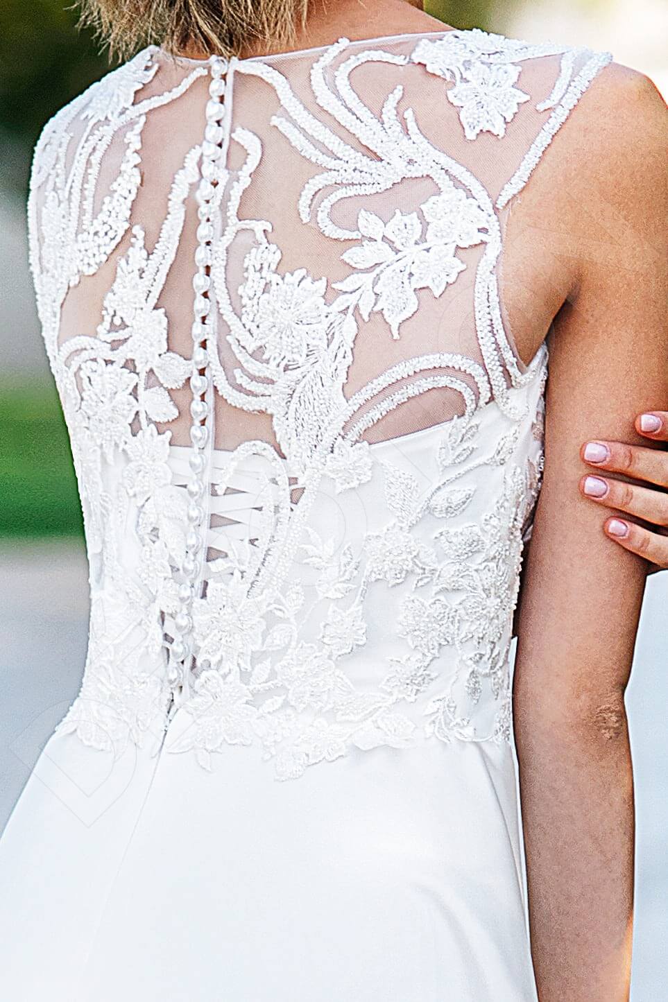 Alona Full back A-line Sleeveless Wedding Dress 5