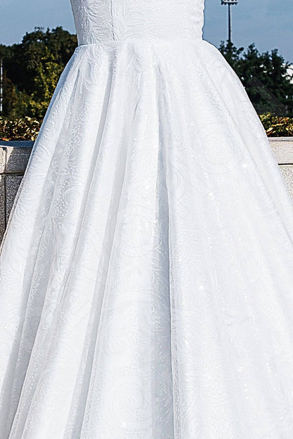 Merav Open back A-line Strapless Wedding Dress 7