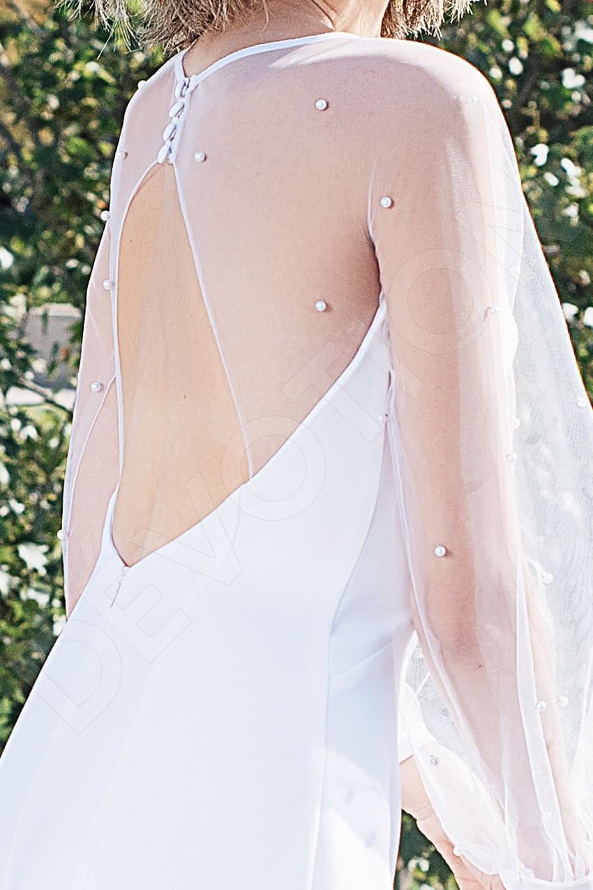 Vered Open back A-line Long sleeve Wedding Dress 7