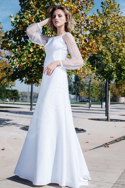 Vered Open back A-line Long sleeve Wedding Dress Front