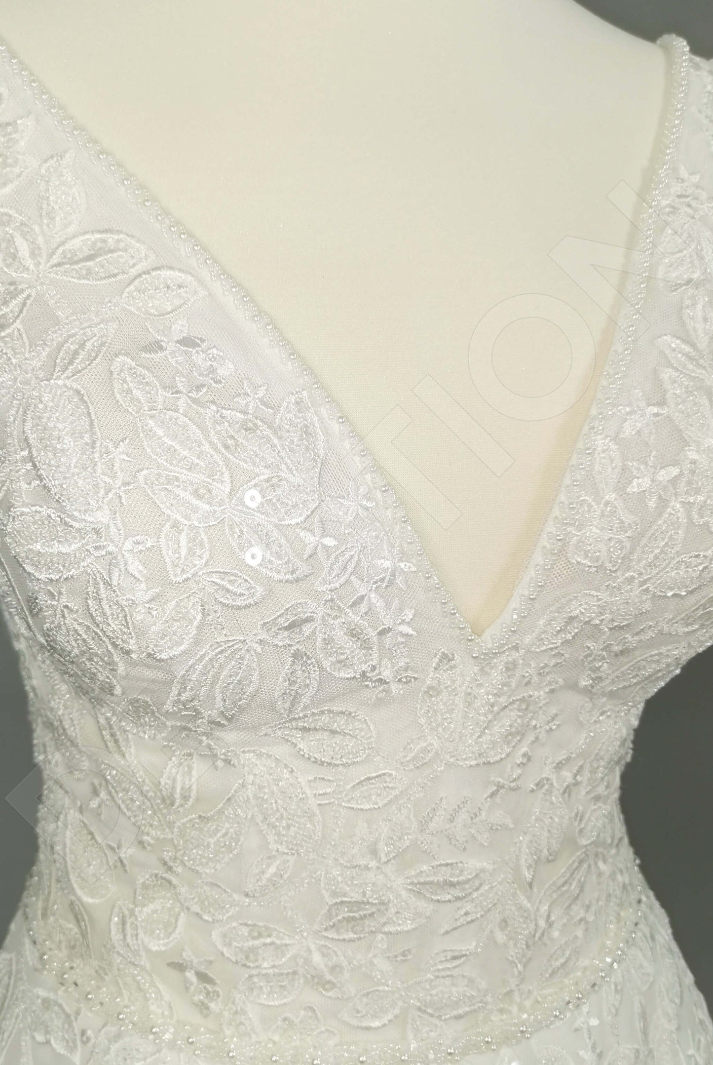 Cape Open back A-line Sleeveless Wedding Dress 11