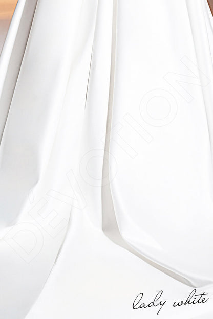 Anipe Open back A-line Short/ Cap sleeve Wedding Dress 7