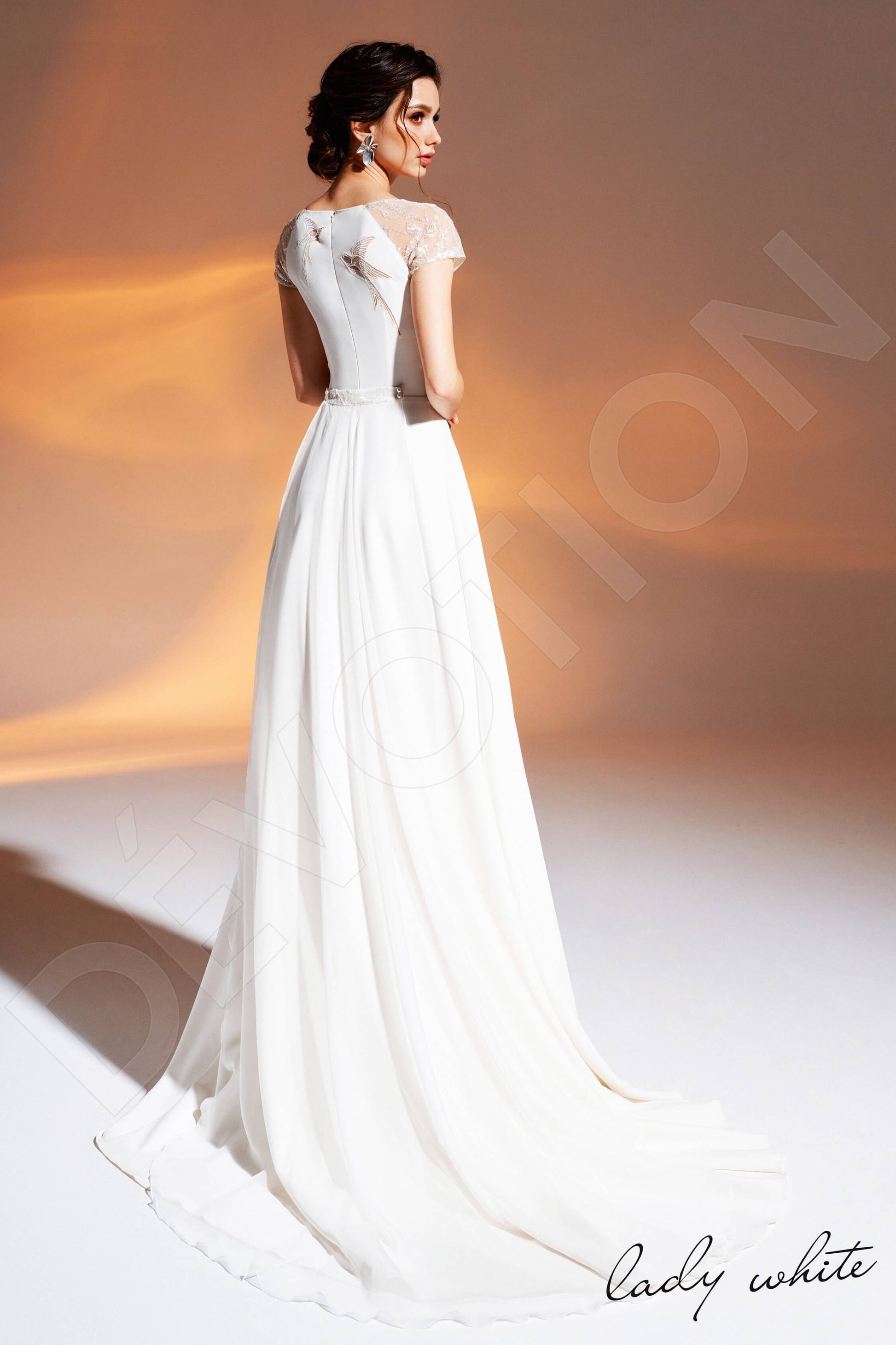 Benu A-line Jewel Ivory Wedding dress