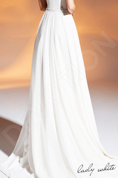 Benu Full back A-line Short/ Cap sleeve Wedding Dress 5