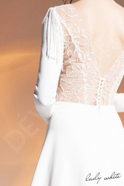 Sanura Open back A-line Long sleeve Wedding Dress 6