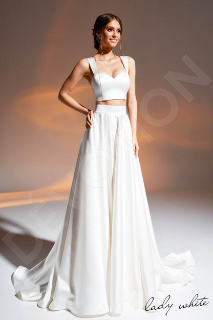 Oni Full back A-line Straps Wedding Dress Front
