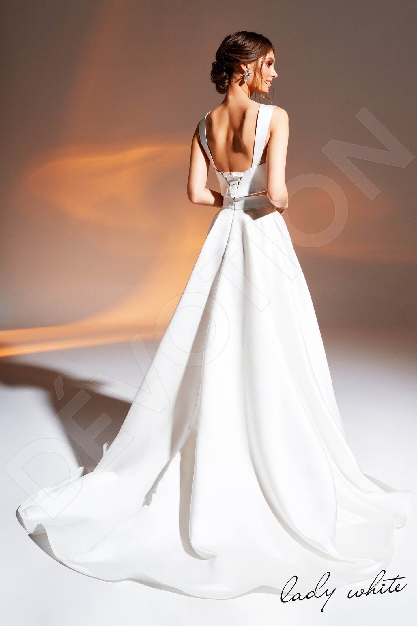 Oni Full back A-line Straps Wedding Dress Back