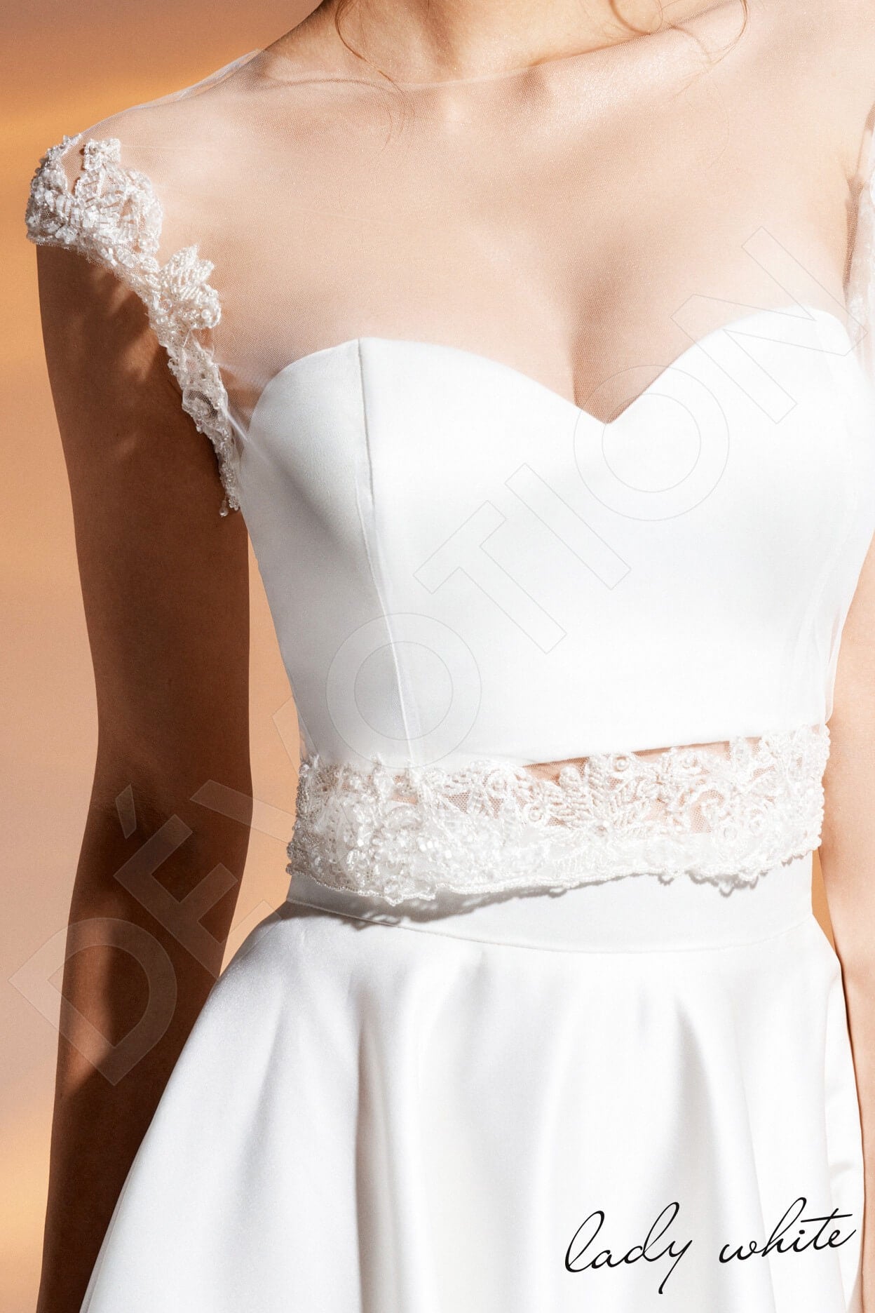 Oni Full back A-line Straps Wedding Dress 11