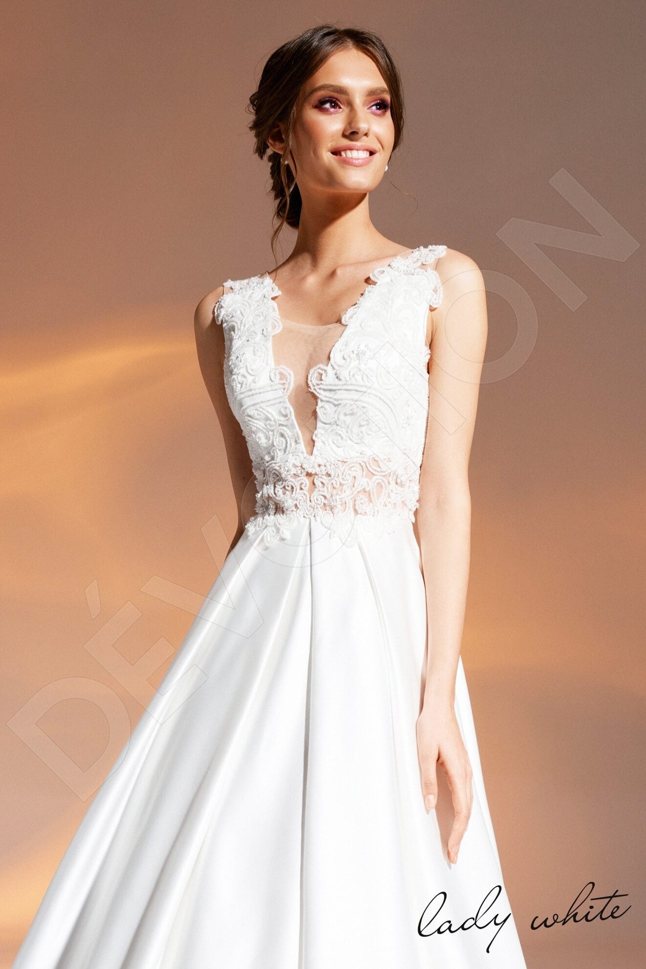 Masika Open back A-line Sleeveless Wedding Dress 2