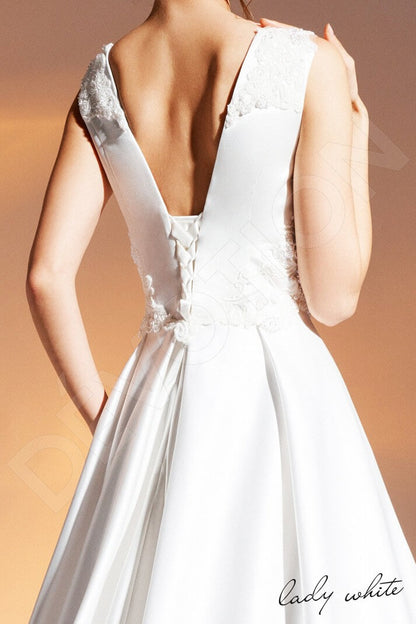 Masika Open back A-line Sleeveless Wedding Dress 5