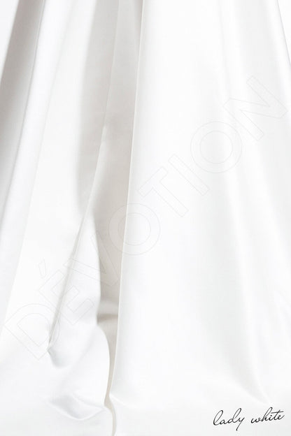 Nuru Open back A-line Short/ Cap sleeve Wedding Dress 6